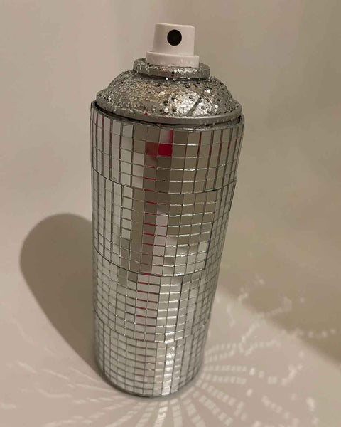 Disco Spray Can Sculpture by Barrie J Davies 2023 Mixed media sculpture. 