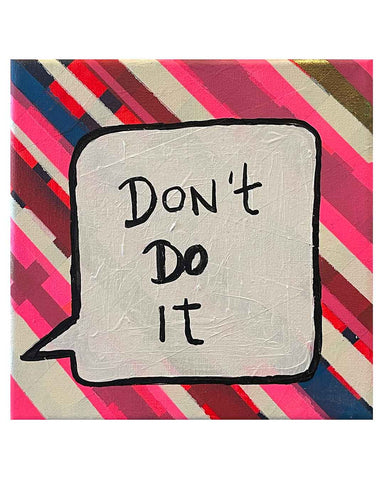 Do It All Painting by Barrie J Davies, Mixed media on Canvas, 20 cm x 20 cm, Unframed and ready to hang.