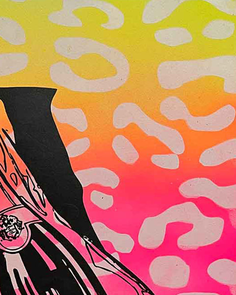 Faded Fuck It Print by Barrie J Davies, Unframed Silkscreen print on paper (hand finished), edition of 1/1 A3 size 29cm x 42cm.