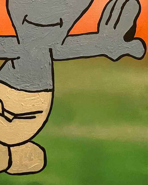 Finger Murf Painting by Barrie J Davies, Mixed media on Canvas, 40 cm x 30 cm, Unframed and ready to hang.
