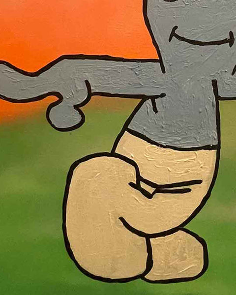 Finger Murf Painting by Barrie J Davies, Mixed media on Canvas, 40 cm x 30 cm, Unframed and ready to hang.
