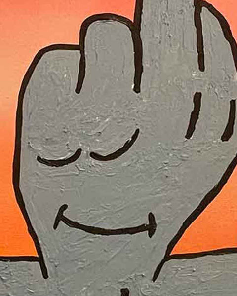 Finger Murf Painting by Barrie J Davies, Mixed media on Canvas, 40 cm x 30 cm, Unframed and ready to hang.
