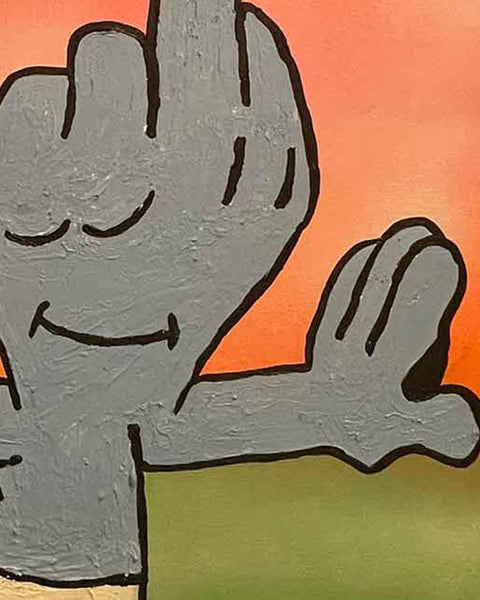 Finger Murf Painting by Barrie J Davies, Mixed media on Canvas, 40 cm x 30 cm, Unframed and ready to hang.
