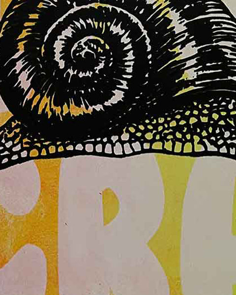 Fire Slow Punk Crap Print by Barrie J Davies, unframed Silkscreen print on paper (hand finished) edition of 1/1, A3 size 29.7 cm x 42 cm.