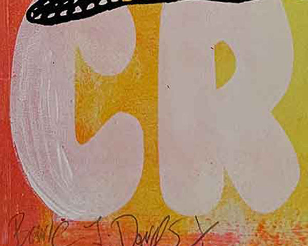 Fire Slow Punk Crap Print by Barrie J Davies, unframed Silkscreen print on paper (hand finished) edition of 1/1, A3 size 29.7 cm x 42 cm.