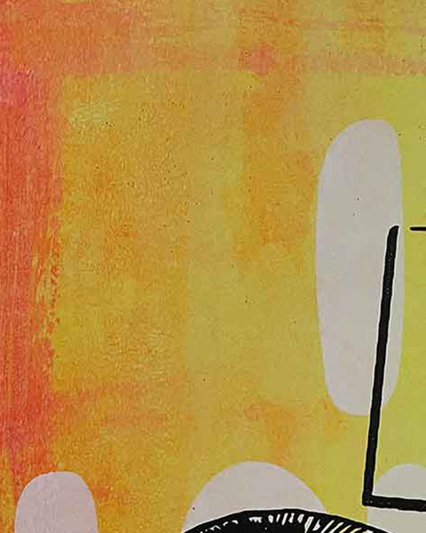 Fire Slow Punk Crap Print by Barrie J Davies, unframed Silkscreen print on paper (hand finished) edition of 1/1, A3 size 29.7 cm x 42 cm.