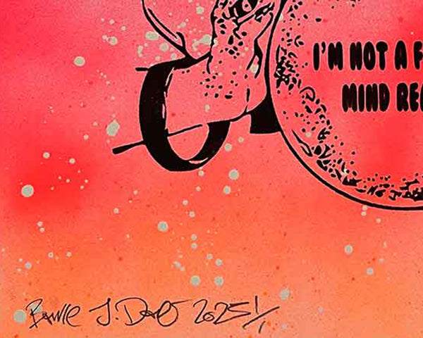 Fortune Teller Print by Barrie J Davies, Unframed Original Silkscreen print on paper (hand finished), edition of 1/1 A3 size 29cm x 42cm.