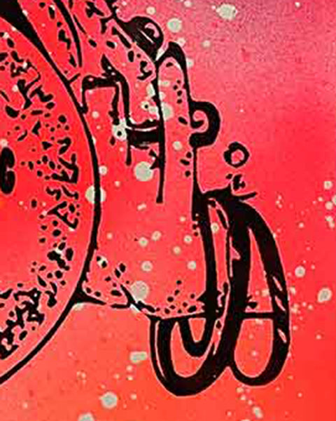 Fortune Teller Print by Barrie J Davies, Unframed Original Silkscreen print on paper (hand finished), edition of 1/1 A3 size 29cm x 42cm.