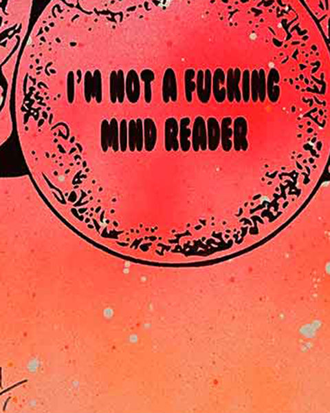 Fortune Teller Print by Barrie J Davies, Unframed Original Silkscreen print on paper (hand finished), edition of 1/1 A3 size 29cm x 42cm.