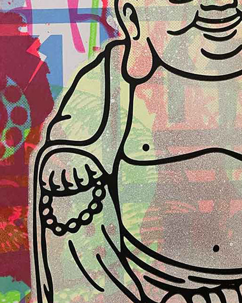 Fun Karma Cop Print by Barrie J Davies, unframed Silkscreen print on paper (hand finished) edition of 1/1, A4 size 21 cm x 29.7 cm.