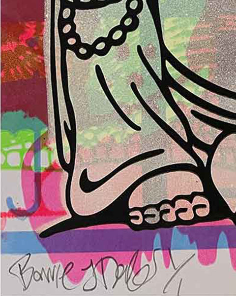 Fun Karma Cop Print by Barrie J Davies, unframed Silkscreen print on paper (hand finished) edition of 1/1, A4 size 21 cm x 29.7 cm.