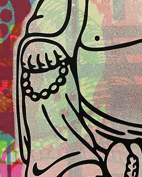 Fun Karma Cop Print by Barrie J Davies, unframed Silkscreen print on paper (hand finished) edition of 1/1, A4 size 21 cm x 29.7 cm.