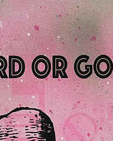 Green Weird Print by Barrie J Davies, Unframed Original Silkscreen print on paper (hand finished), edition of 1/1 A3 size 29cm x 42cm.