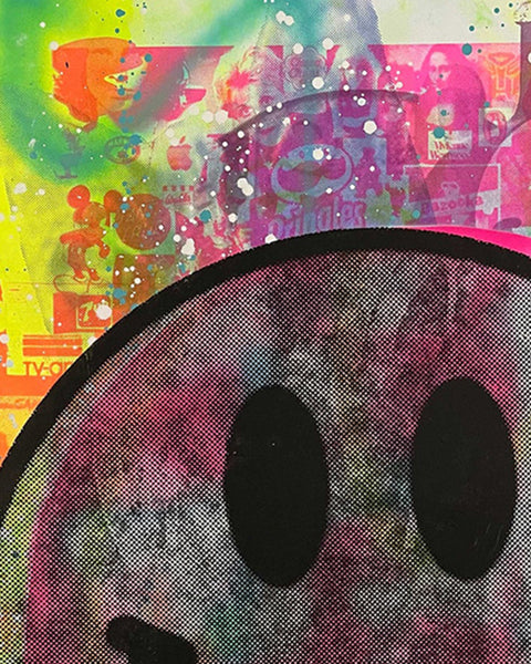 I Am Very Happy Now Print by Barrie J Davies, unframed Silkscreen print on paper (hand finished) edition of 1/1 - A2 size 42cm x 59.4cm.