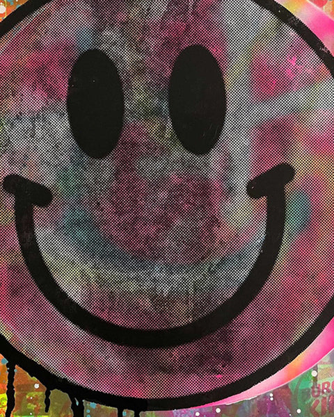 I Am Very Happy Now Print by Barrie J Davies, unframed Silkscreen print on paper (hand finished) edition of 1/1 - A2 size 42cm x 59.4cm.