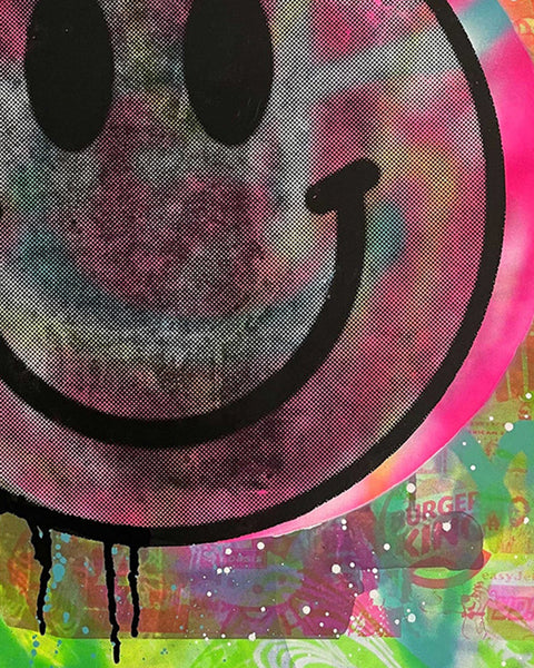 I Am Very Happy Now Print by Barrie J Davies, unframed Silkscreen print on paper (hand finished) edition of 1/1 - A2 size 42cm x 59.4cm.