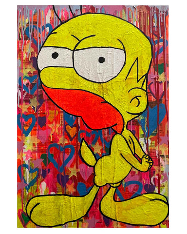 I like The Way You Move Painting by Barrie J Davies 2023, Mixed media on Canvas, 50cm x 75cm, Unframed and ready to hang.