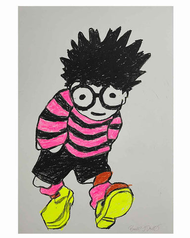 Lets Get Baggy Drawing by Barrie J Davies 2023, Oil pastels on paper, (unframed)  A2 size 42cm x 59.4cm. 