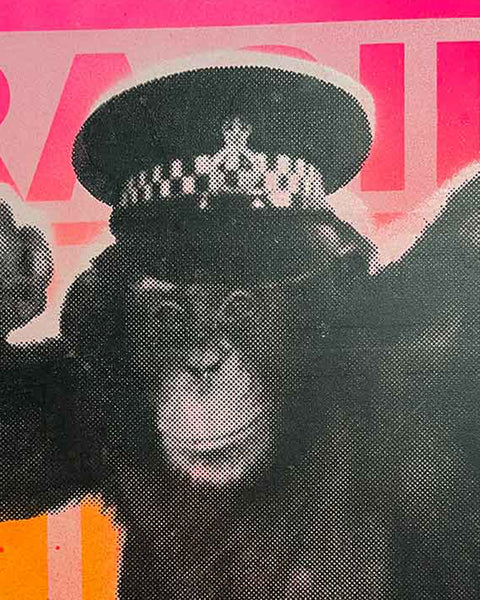 Magic Bored Ape Print by Barrie J Davies, unframed Silkscreen print on paper (hand finished) edition of 1/1, A4 size 29cm x 21cm.