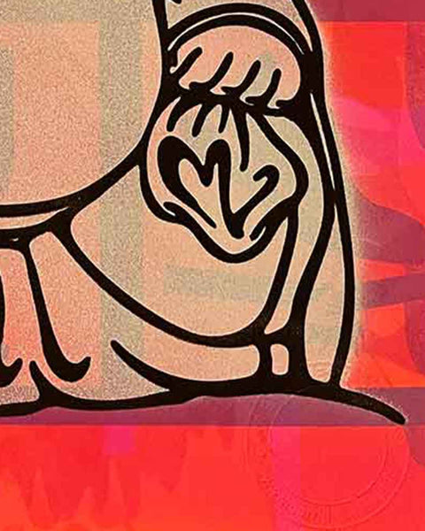 Magic Karma Cop Print by Barrie J Davies, unframed Silkscreen print on paper (hand finished) edition of 1/1, A4 size 21 cm x 29.7 cm.