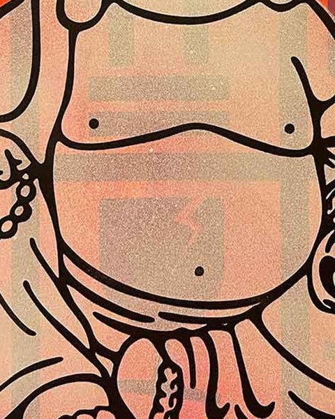 Magic Karma Cop Print by Barrie J Davies, unframed Silkscreen print on paper (hand finished) edition of 1/1, A4 size 21 cm x 29.7 cm.