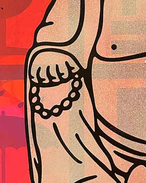 Magic Karma Cop Print by Barrie J Davies, unframed Silkscreen print on paper (hand finished) edition of 1/1, A4 size 21 cm x 29.7 cm.