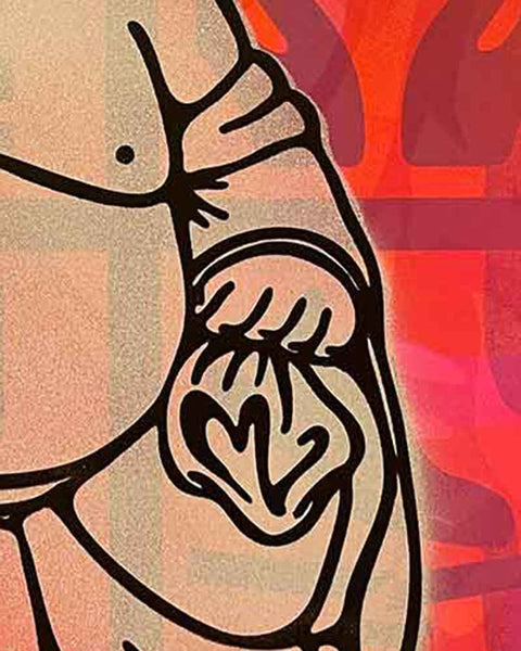 Magic Karma Cop Print by Barrie J Davies, unframed Silkscreen print on paper (hand finished) edition of 1/1, A4 size 21 cm x 29.7 cm.