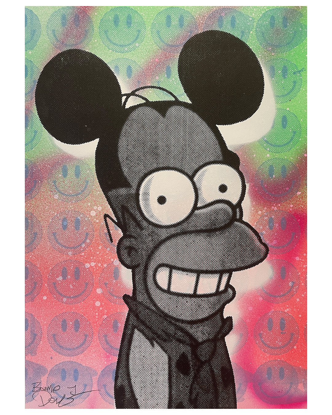 Magic Monster Mash Print by Barrie J Davies - unframed Silkscreen print on paper (hand finished) edition of 1/1 - A4 size 29 cm x 21 cm.
