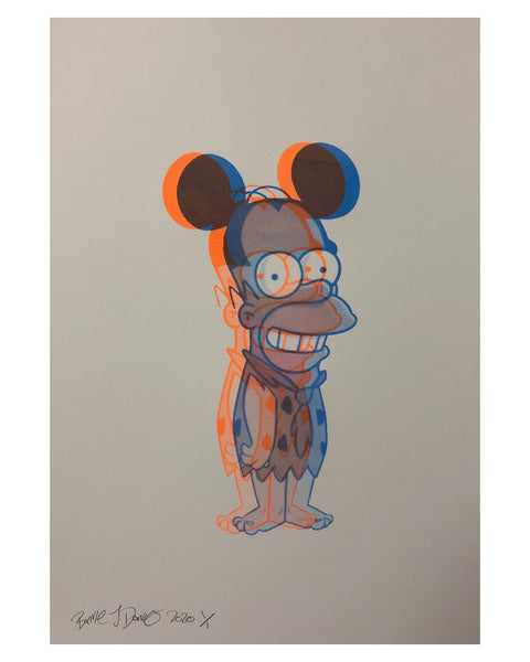 Monster Mash Print by Barrie J Davies - unframed Silkscreen print on paper (hand finished) edition of 1/1 - A2 size 42cm x 59.4cm