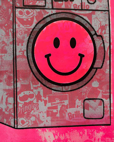 Neon Acid Rinse Print by Barrie J Davies, unframed Silkscreen print on paper (hand finished) edition of 1/1, A3 size 29.7 cm x 42 cm.