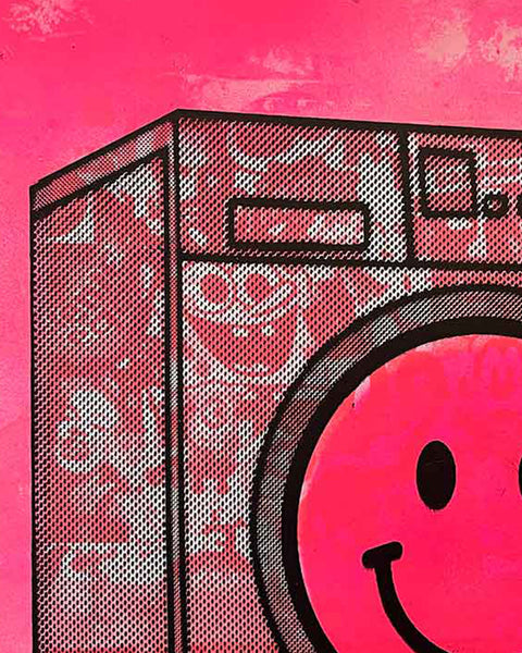 Neon Acid Rinse Print by Barrie J Davies, unframed Silkscreen print on paper (hand finished) edition of 1/1, A3 size 29.7 cm x 42 cm.