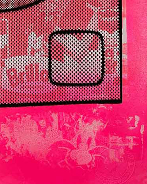 Neon Acid Rinse Print by Barrie J Davies, unframed Silkscreen print on paper (hand finished) edition of 1/1, A3 size 29.7 cm x 42 cm.