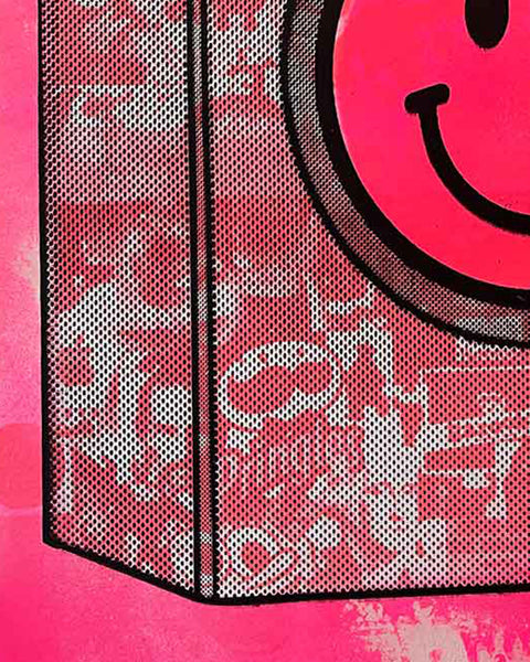 Neon Acid Rinse Print by Barrie J Davies, unframed Silkscreen print on paper (hand finished) edition of 1/1, A3 size 29.7 cm x 42 cm.