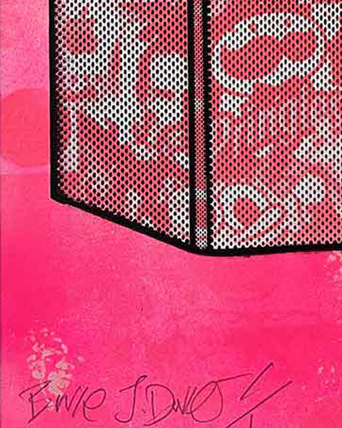 Neon Acid Rinse Print by Barrie J Davies, unframed Silkscreen print on paper (hand finished) edition of 1/1, A3 size 29.7 cm x 42 cm.