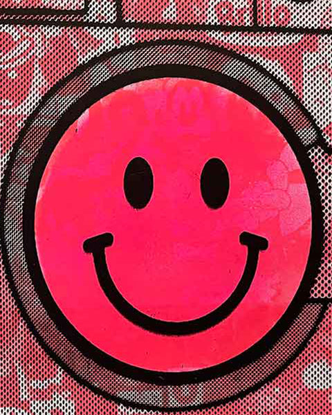 Neon Acid Rinse Print by Barrie J Davies, unframed Silkscreen print on paper (hand finished) edition of 1/1, A3 size 29.7 cm x 42 cm.