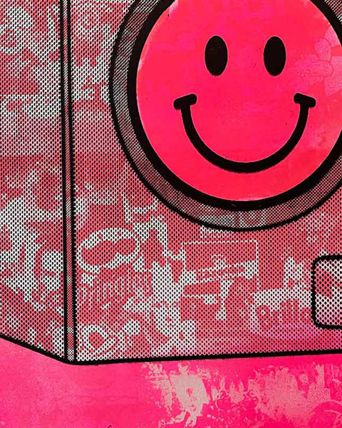 Neon Acid Rinse Print by Barrie J Davies, unframed Silkscreen print on paper (hand finished) edition of 1/1, A3 size 29.7 cm x 42 cm.