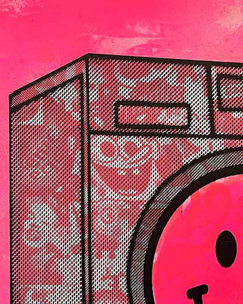 Neon Acid Rinse Print by Barrie J Davies, unframed Silkscreen print on paper (hand finished) edition of 1/1, A3 size 29.7 cm x 42 cm.