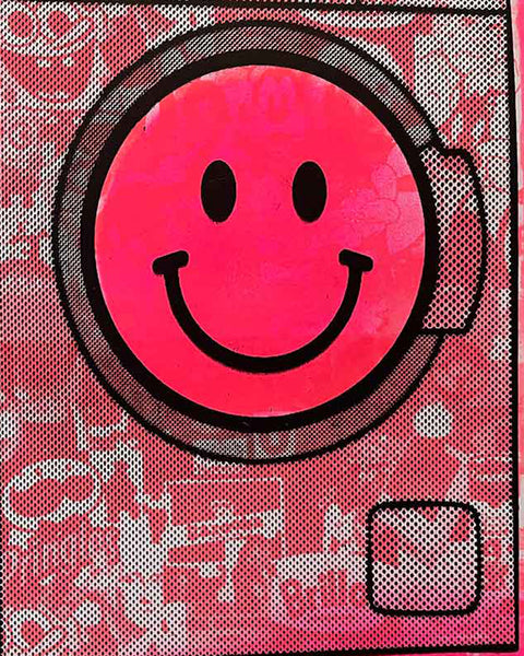 Neon Acid Rinse Print by Barrie J Davies, unframed Silkscreen print on paper (hand finished) edition of 1/1, A3 size 29.7 cm x 42 cm.