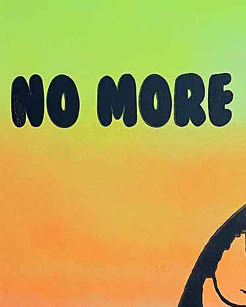 No More Boring Art Raver Print by Barrie J Davies, Unframed Silkscreen print on paper (hand finished), edition of 1/1 A3 size 29cm x 42cm.  