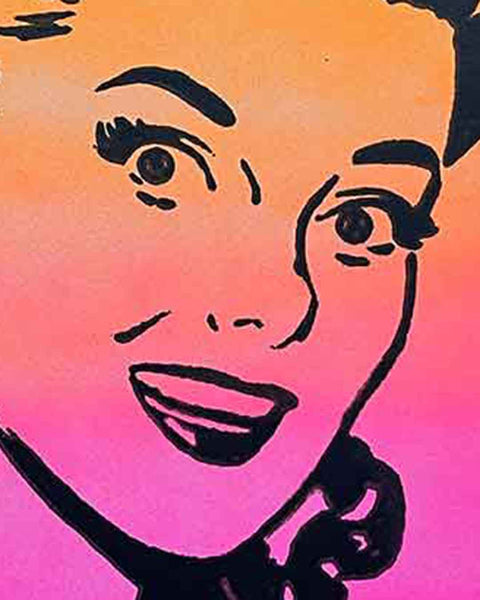 No More Boring Art Raver Print by Barrie J Davies, Unframed Silkscreen print on paper (hand finished), edition of 1/1 A3 size 29cm x 42cm.  