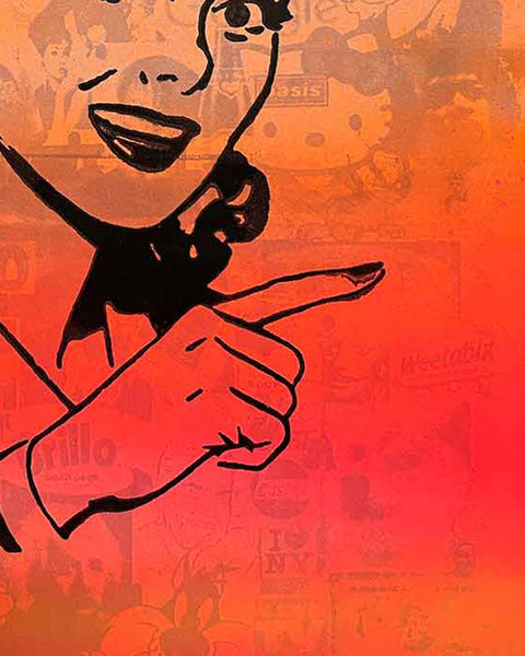 No More Boring Art Stripe Print by Barrie J Davies, Unframed Silkscreen print on paper (hand finished), edition of 1/1 A3 size 29cm x 42cm.