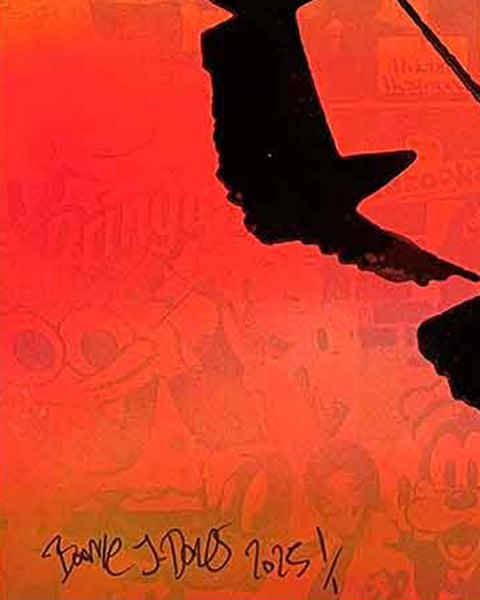 No More Boring Art Stripe Print by Barrie J Davies, Unframed Silkscreen print on paper (hand finished), edition of 1/1 A3 size 29cm x 42cm.