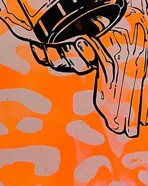 Orange Leopard Fuck It Print