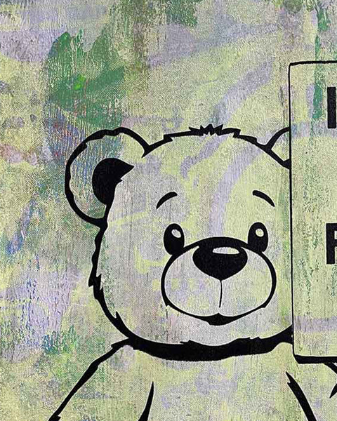 Pink Fluffy Print by Barrie J Davies, unframed Silkscreen print on paper (hand finished) edition of 1/1, A4 size 21 cm x 29.7 cm.