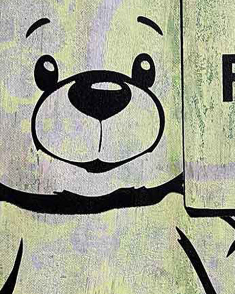 Pink Fluffy Print by Barrie J Davies, unframed Silkscreen print on paper (hand finished) edition of 1/1, A4 size 21 cm x 29.7 cm.