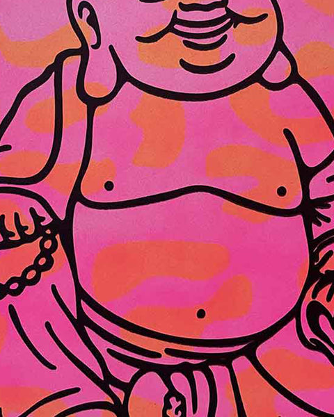 Pink Karma Cop Print by Barrie J Davies, unframed Silkscreen print on paper (hand finished) edition of 1/1, A4 size 21 cm x 29.7 cm.