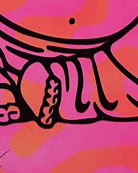 Pink Karma Cop Print by Barrie J Davies, unframed Silkscreen print on paper (hand finished) edition of 1/1, A4 size 21 cm x 29.7 cm.