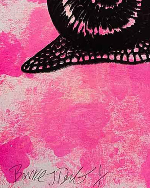 Pink Slow Punk Print by Barrie J Davies, unframed Silkscreen print on paper (hand finished) edition of 1/1, A3 size 29.7 cm x 42 cm.