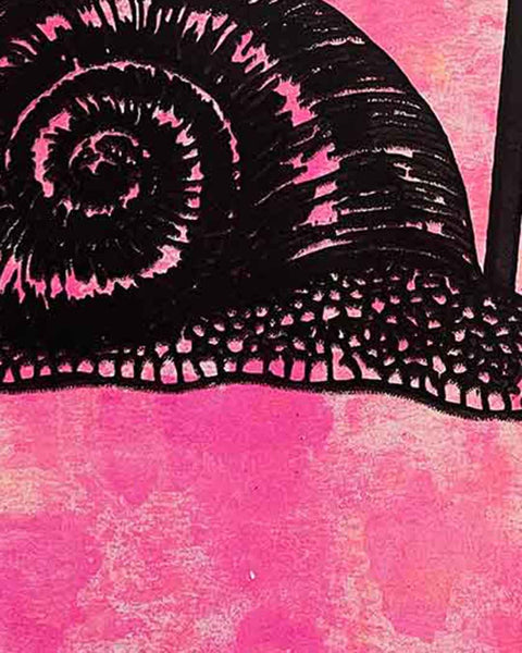 Pink Slow Punk Print by Barrie J Davies, unframed Silkscreen print on paper (hand finished) edition of 1/1, A3 size 29.7 cm x 42 cm.
