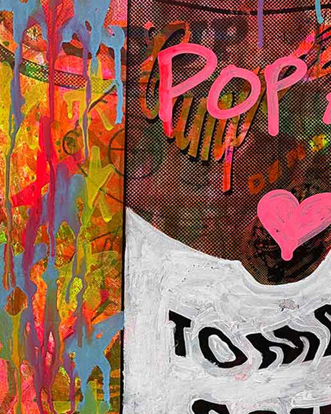 Pop Art Soup Print by Barrie J Davies 2023, Unframed Silkscreen print on paper (hand finished), edition of 1/1 A2 size 42cm x 59cm.